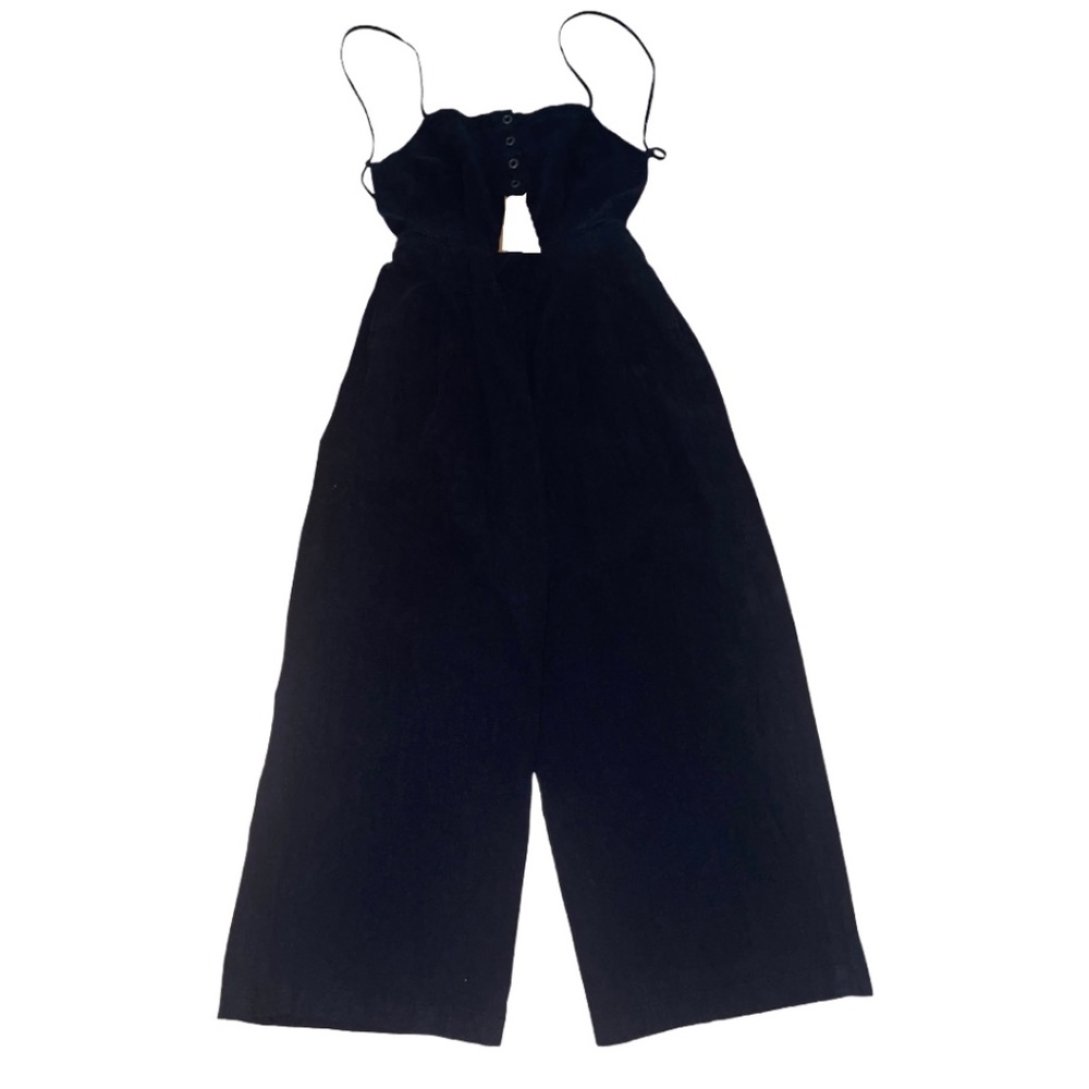 Free People Black Cutout Jumpsuit